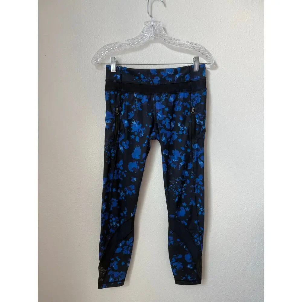 Lululemon Inspire Tight Leggings Dandy Digie Porcelaine Cropped Leggings Size 6